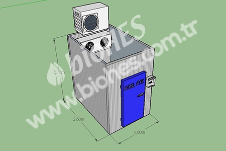 Portable domestic waste storage with single partition cooling system.